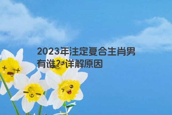 2023年注定复合生肖男有谁？详解原因