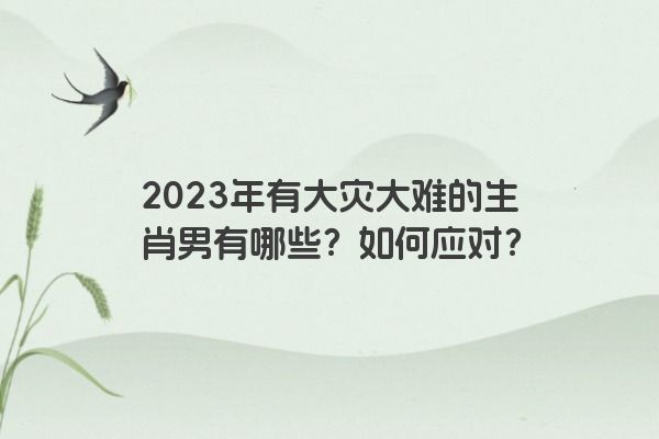 2023年有大灾大难的生肖男有哪些？如何应对？