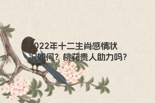 2022年十二生肖感情状况如何？桃花贵人助力吗？