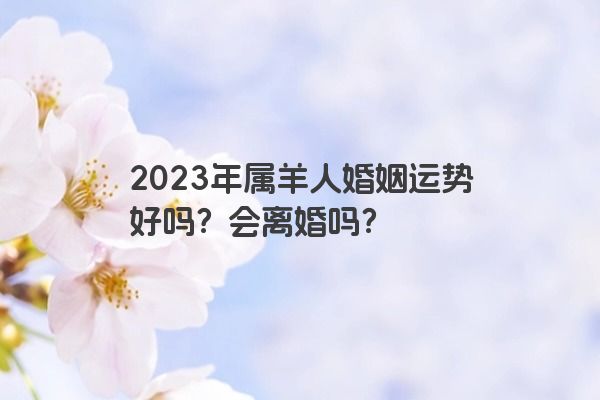 2023年属羊人婚姻运势好吗？会离婚吗？