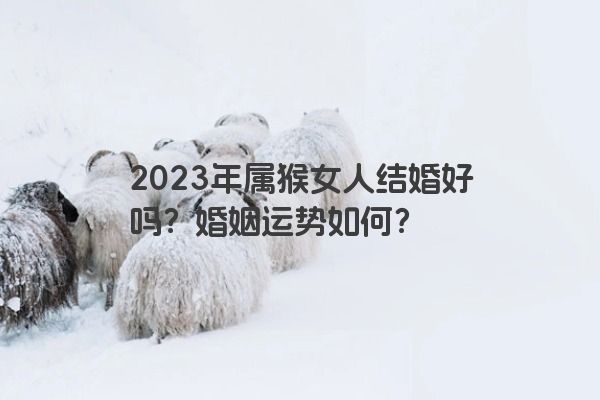 2023年属猴女人结婚好吗？婚姻运势如何？