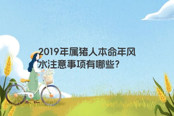 2019年属猪人本命年风水注意事项有哪些？