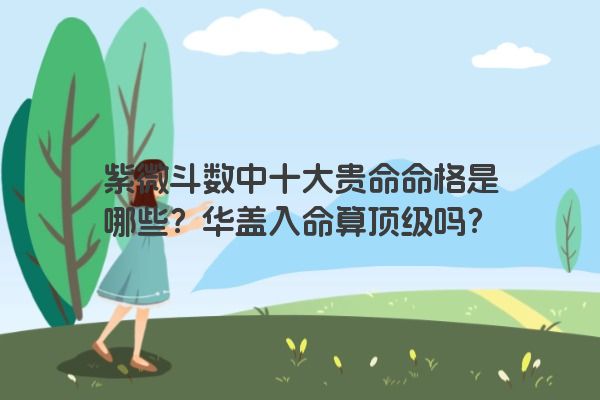 紫微斗数中十大贵命命格是哪些?华盖入命算顶级吗? 紫微斗数中十大贵命命格是哪些?华盖入命算顶级吗?