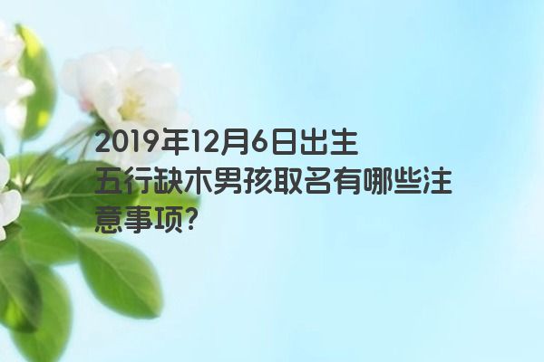 2019年12月6日出生五行缺木男孩取名有哪些注意事项? 2019年12月6日出生五行缺木男孩取名有哪些注意事项?