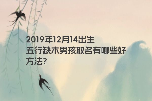 2019年12月14出生五行缺木男孩取名有哪些好方法？