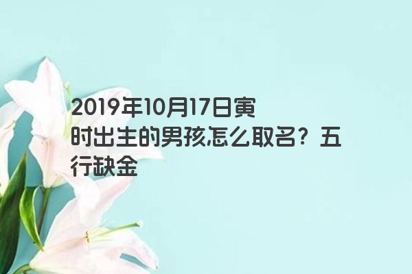 2019年10月17日寅时出生的男孩怎么取名？五行缺金