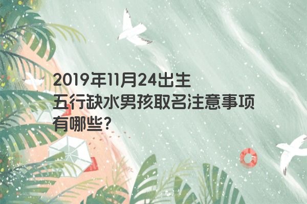 2019年11月24出生五行缺水男孩取名注意事项有哪些？