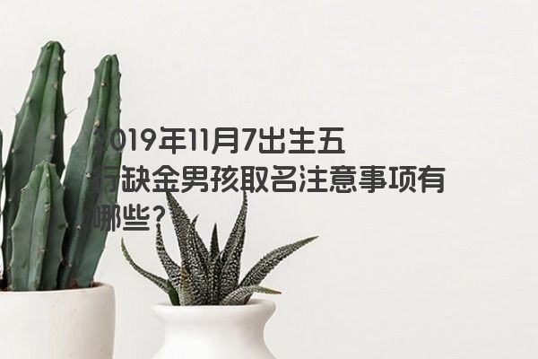 2019年11月7出生五行缺金男孩取名注意事项有哪些？