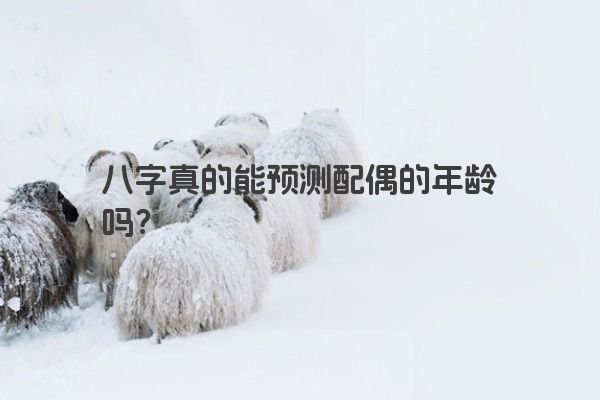 八字真的能预测配偶的年龄吗？