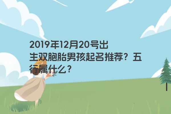 2019年12月20号出生双胞胎男孩起名推荐?五行属什么? 2019年12月20号出生双胞胎男孩起名推荐?五行属什么?
