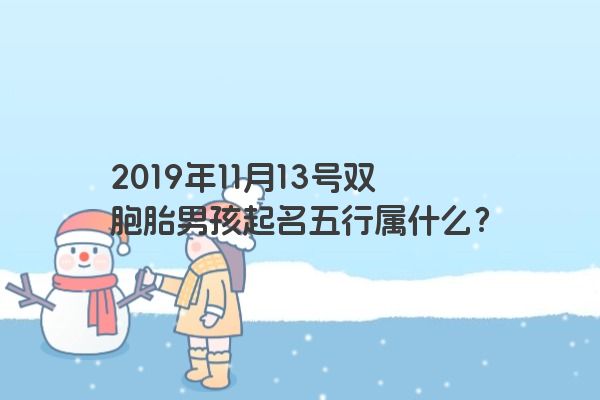2019年11月13号双胞胎男孩起名五行属什么？