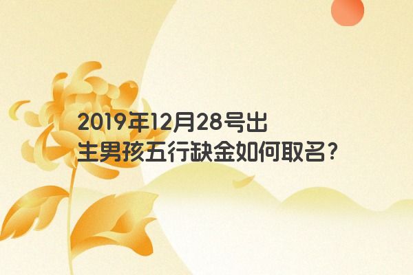 2019年12月28号出生男孩五行缺金如何取名? 2019年12月28号出生男孩五行缺金如何取名?