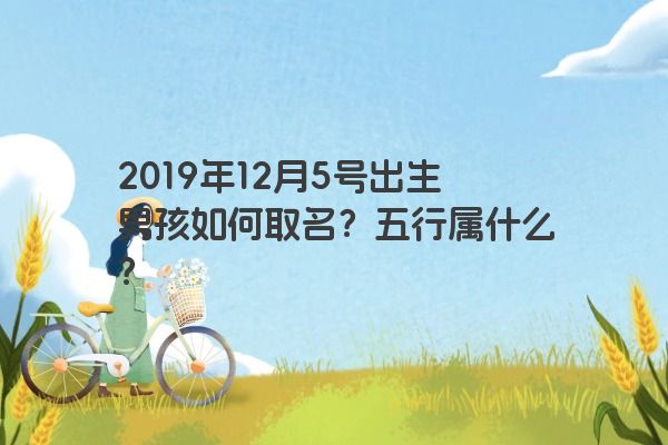 2019年12月5号出生男孩如何取名?五行属什么? 2019年12月5号出生男孩如何取名?五行属什么?