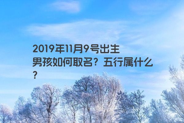 2019年11月9号出生男孩如何取名?五行属什么? 2019年11月9号出生男孩如何取名?五行属什么?