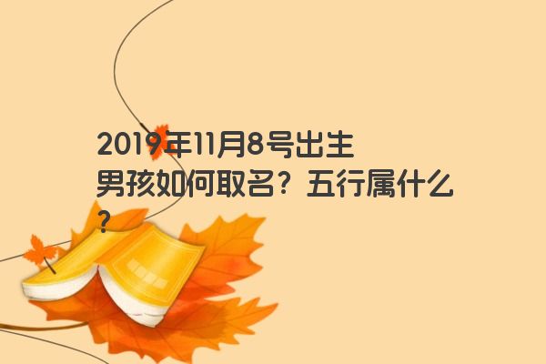 2019年11月8号出生男孩如何取名？五行属什么？