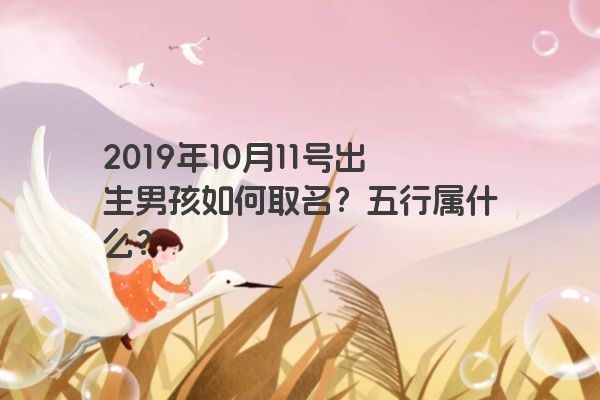 2019年10月11号出生男孩如何取名？五行属什么？
