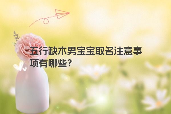 五行缺木男宝宝取名注意事项有哪些? 五行缺木男宝宝取名注意事项有哪些?