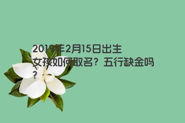 2019年2月15日出生女孩如何取名?五行缺金吗? 2019年2月15日出生女孩如何取名?五行缺金吗?