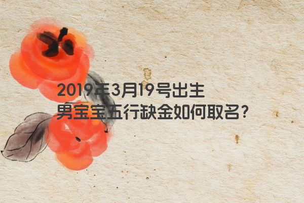 2019年3月19号出生男宝宝五行缺金如何取名? 2019年3月19号出生男宝宝五行缺金如何取名?