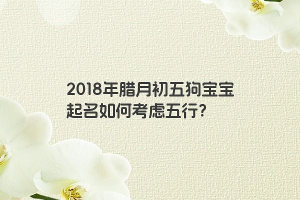2018年腊月初五狗宝宝起名如何考虑五行？