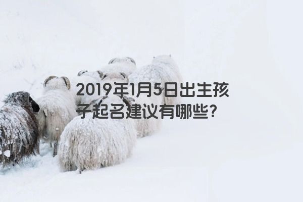 2019年1月5日出生孩子起名建议有哪些？