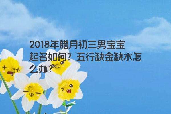 2018年腊月初三男宝宝起名如何？五行缺金缺水怎么办？