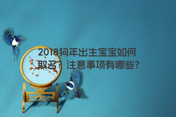 2018狗年出生宝宝如何取名？注意事项有哪些？