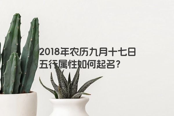 2018年农历九月十七日五行属性如何起名？