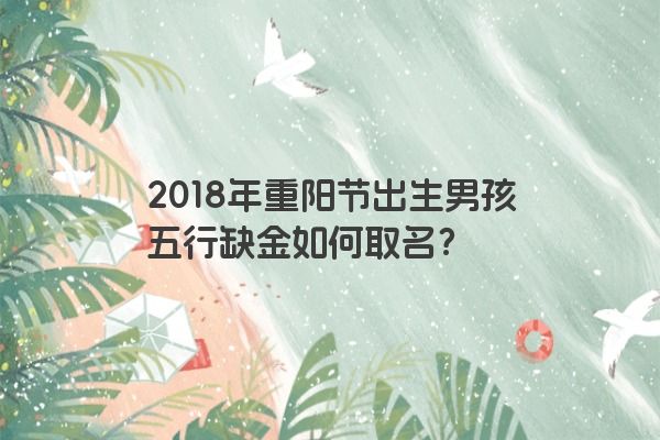 2018年重阳节出生男孩五行缺金如何取名？