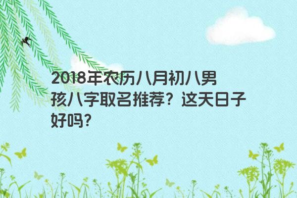 2018年农历八月初八男孩八字取名推荐？这天日子好吗？