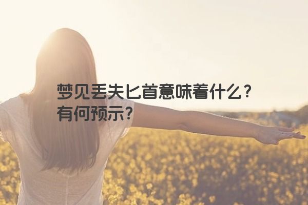 梦见丢失匕首意味着什么？有何预示？