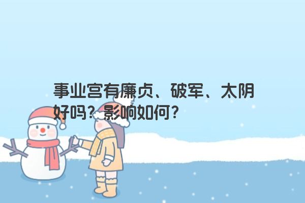 事业宫有廉贞、破军、太阴好吗？影响如何？