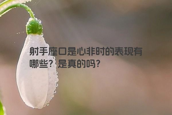 射手座口是心非时的表现有哪些？是真的吗？