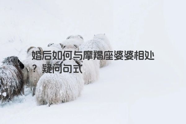 婚后如何与摩羯座婆婆相处？疑问句式