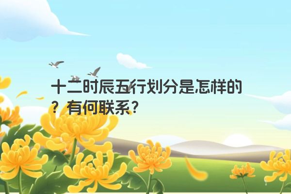 十二时辰五行划分是怎样的？有何联系？