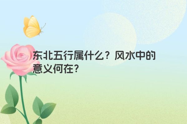 东北五行属什么？风水中的意义何在？