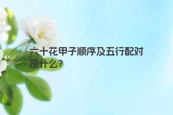 六十花甲子顺序及五行配对是什么? 六十花甲子顺序及五行配对是什么?