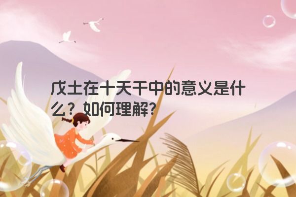 戊土在十天干中的意义是什么？如何理解？