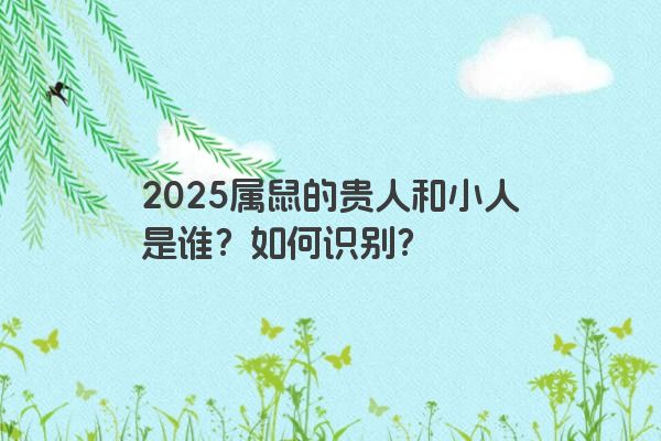 2025属鼠的贵人和小人是谁？如何识别？