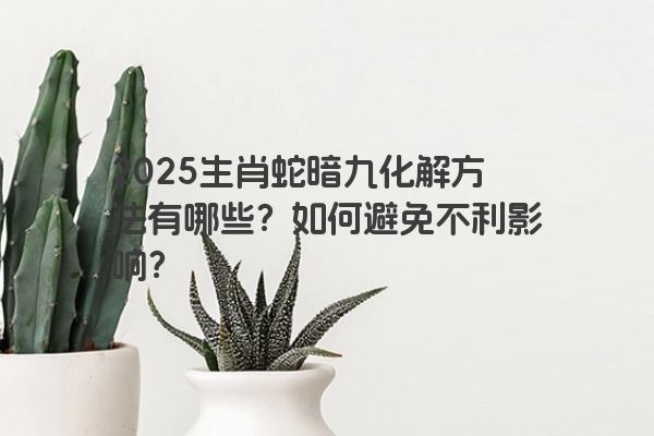 2025生肖蛇暗九化解方法有哪些？如何避免不利影响？
