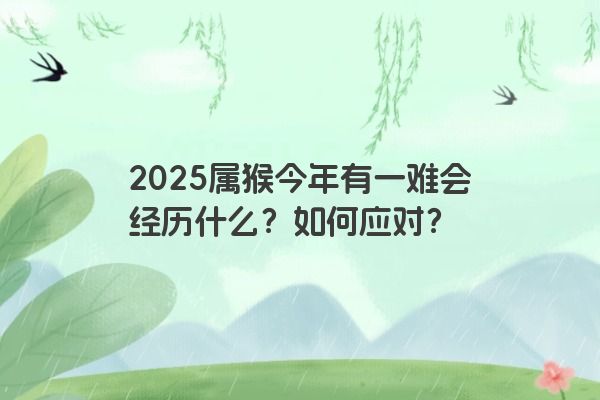 2025属猴今年有一难会经历什么?如何应对? 2025属猴今年有一难会经历什么?如何应对?