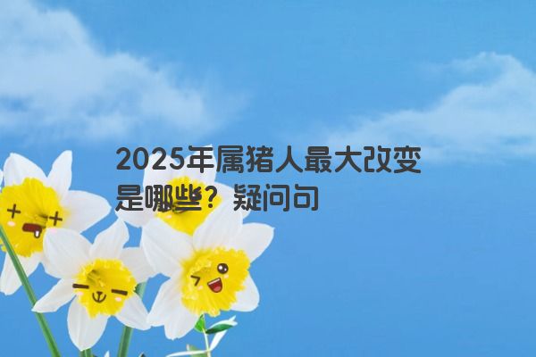 2025年属猪人最大改变是哪些?疑问句 2025年属猪人最大改变是哪些?疑问句