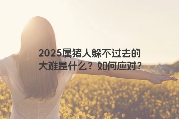 2025属猪人躲不过去的大难是什么?如何应对? 2025属猪人躲不过去的大难是什么?如何应对?