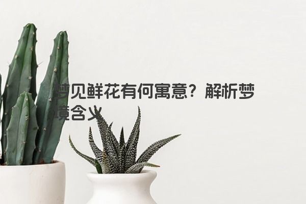 梦见鲜花有何寓意？解析梦境含义