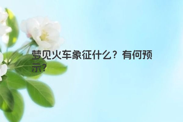 梦见火车象征什么？有何预示？